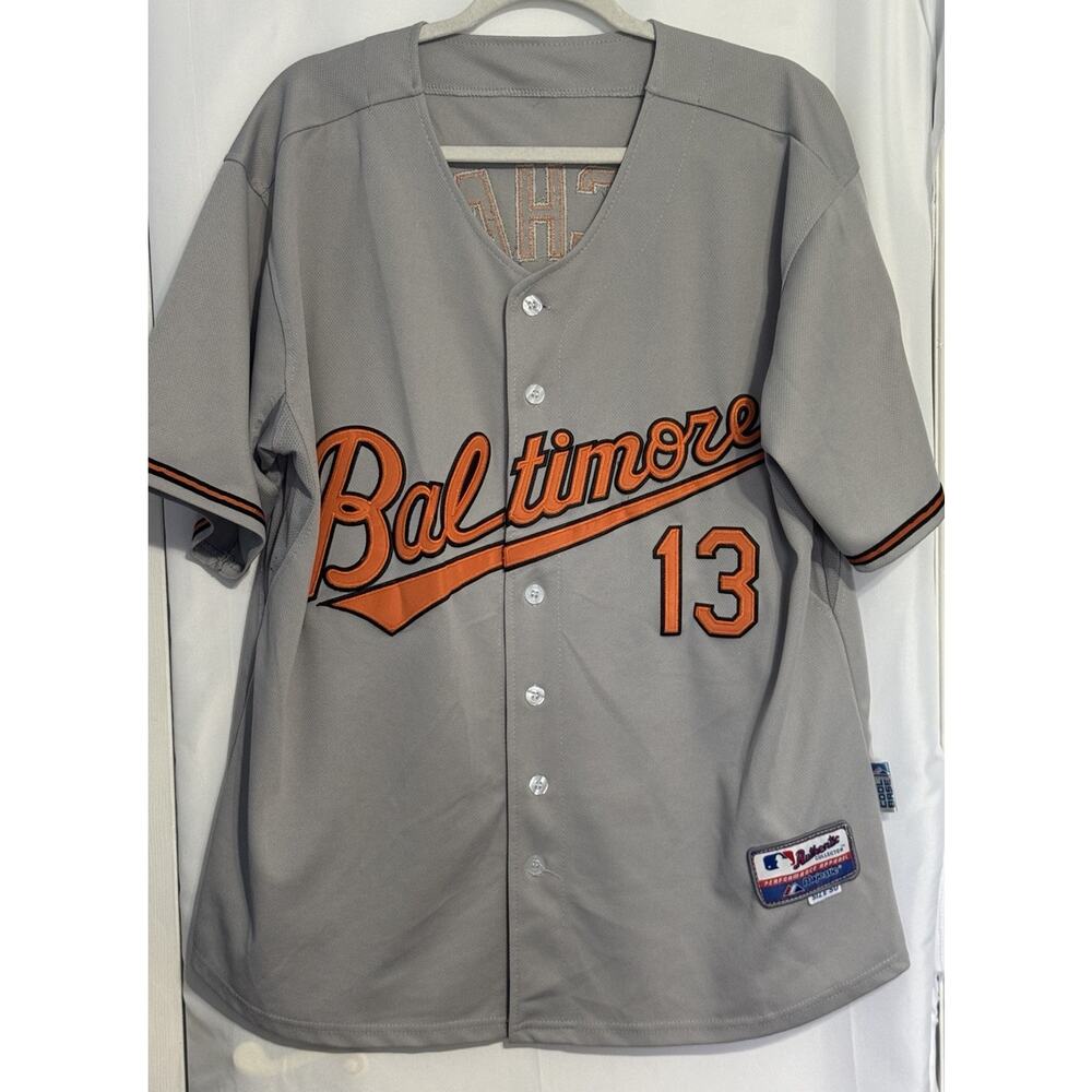 Manny Machado #13 Orioles Majestic Authentic Cool Base Jersey Sz 50 Adult XL